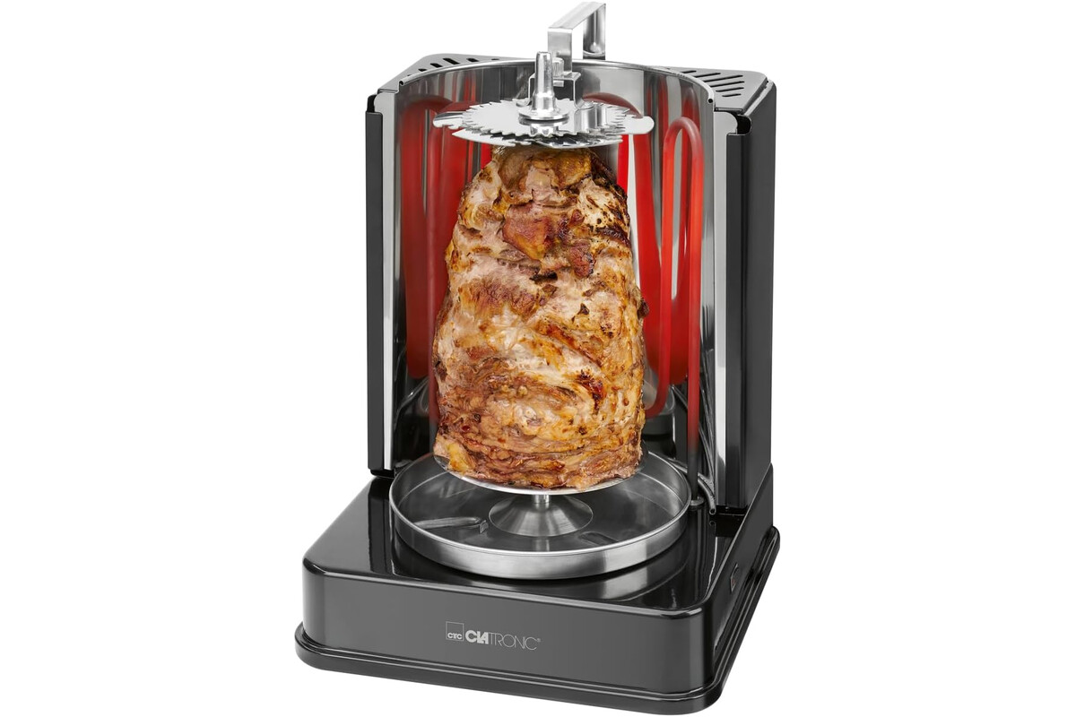 Risparmia grigliando a casa: con il clatronic kebab multigrill hai fino a 6 spiedini contemporaneamente senza olio, più gusto e meno spese